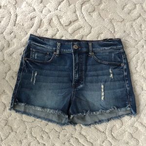 High waisted jean shorts